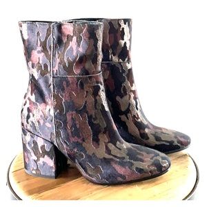 Summit from Italy Shaw Print Block Heel Boot